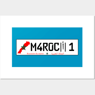 Morocco car license plate Posters and Art